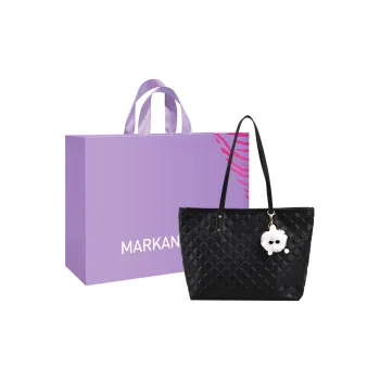 MARKANGARO PU Tote Women's Black White Pink