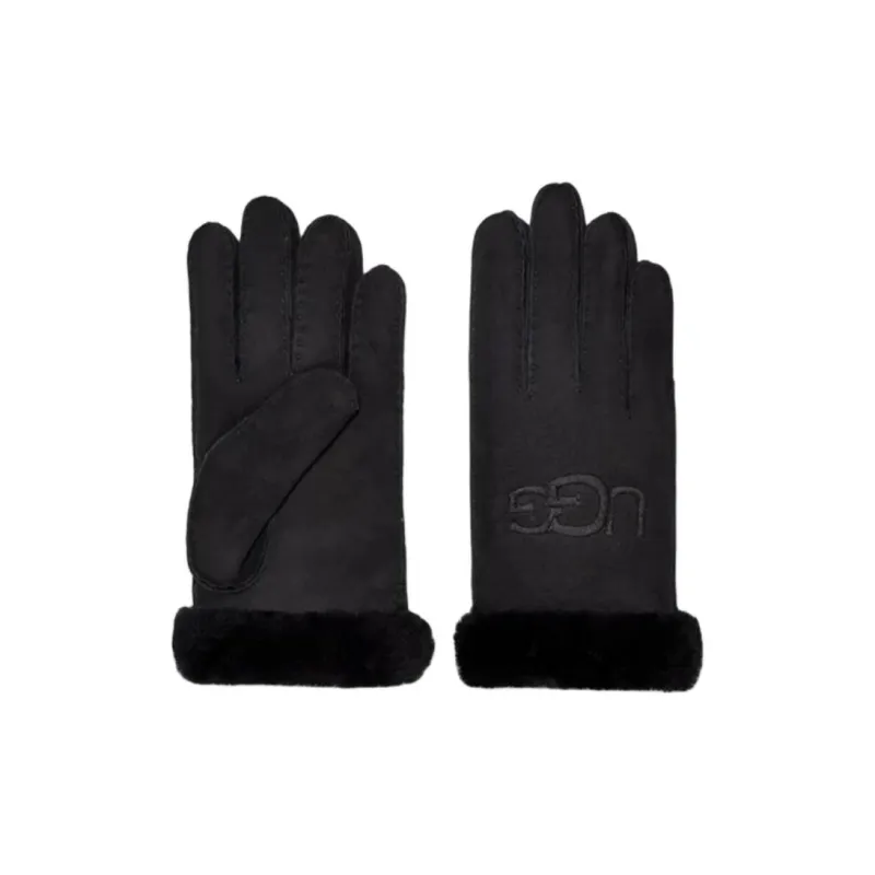 UGG Sheepskin Genuine Sheepskin Gloves Unisex Black-1