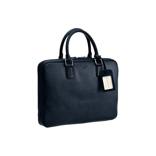 GIORGIO ARMANI Calfskin Handbag Men's Marine Blue
