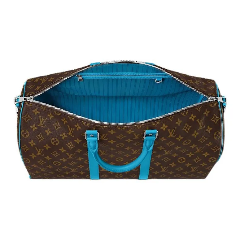 LOUIS VUITTON Bandoulière Travel Bags Brown & Sky Blue-2