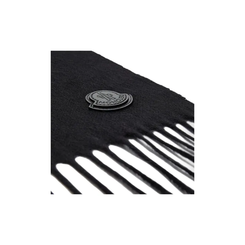 Moncler Cashmere Knit Scarves Men's Black-1