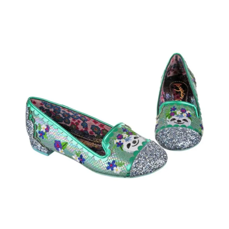 IRREGULAR CHOICE Slow Much Love Casual Single Shoes Women's Green-3