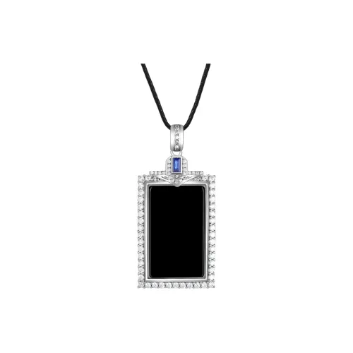Artisan Lock Heart Jade Ice Glutinous Jadeite Necklaces Women's
