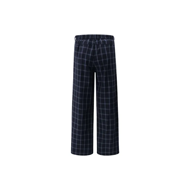 GBXM Casual Pants Unisex Black Plaid-2