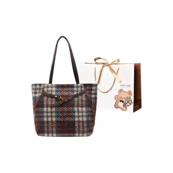 ERANGBEAR Woolen Tote Bag, Shopping Bag, Handbag, Shoulder Bag Regular Women's Multicolor