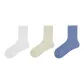 [Men's]Denim Blue+Gray Green+White
