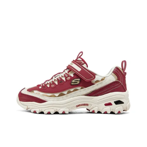 Skechers Anti-Slip Wear-Resistant Low-Top Kids Lifestyle Shoes Red Teenagers
