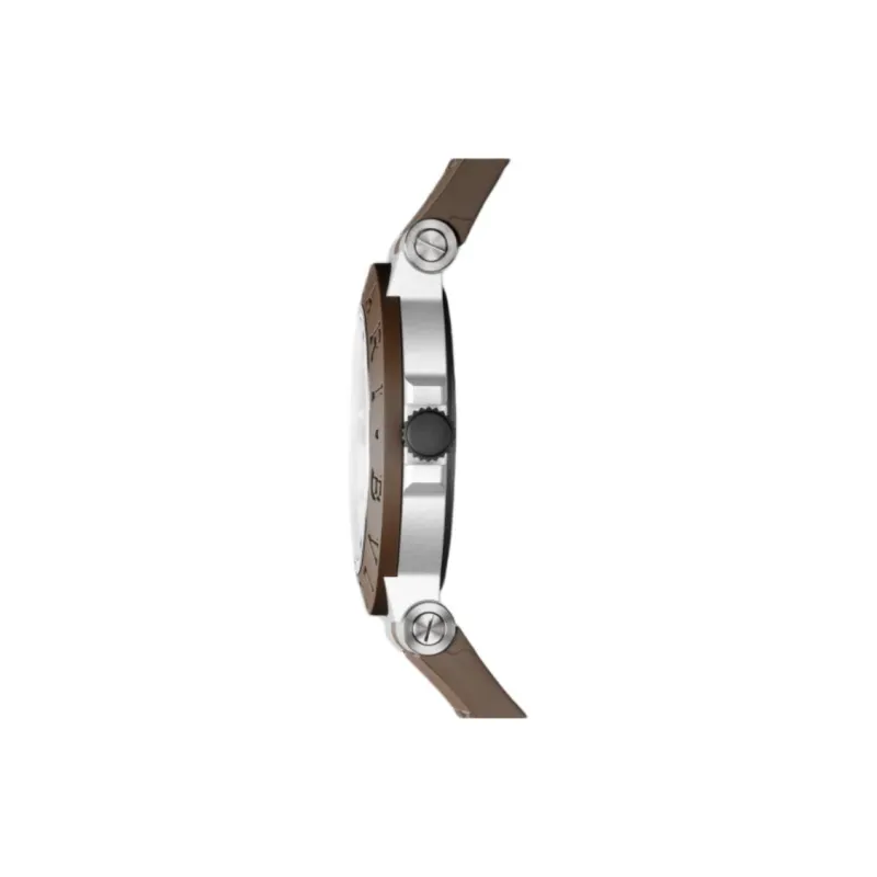 BVLGARI ALUMINIUM Collection Wrist Watch Automatic Mechanical Movement Rubber Strap 40mm Tan Watch Dial Men's Watches-1