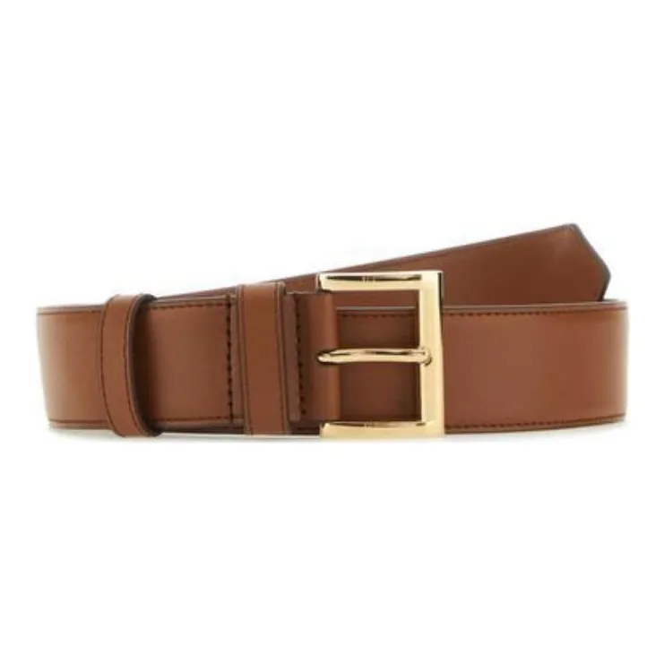 PRADA Logo Plaque Square-Buckle Belt-2