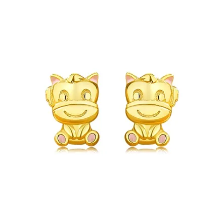 KING TAI SANG S925 Silver Stud Earrings Women's-9