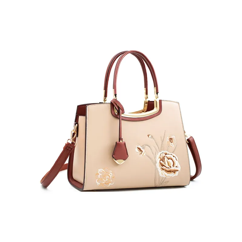 Vigno Synthetic Leather Mommy Bag Crossbody Handbag Regular Women's Apricot/Blue-24