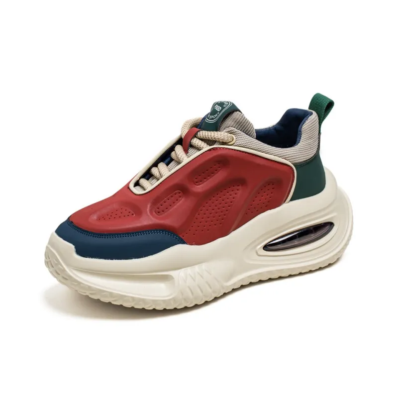 Wooden Rabbit Cushioning, Slip Resistant, Abrasion Resistant, Height Increasing Low Top Chunky Sneakers Men's-1
