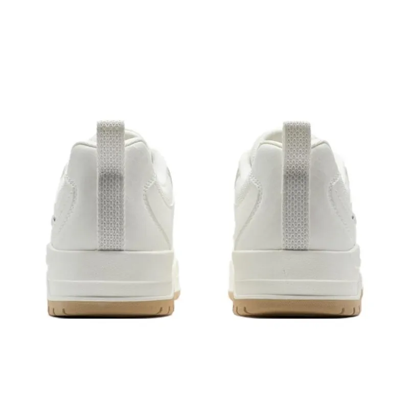 XTEP Abrasion Resistant Lightweight Slip Resistant Low Top Skateboard Shoes Women's White-4