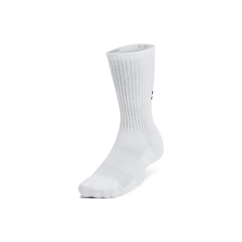 Under Armour Mid Calf Socks Unisex 3 Pack White-3