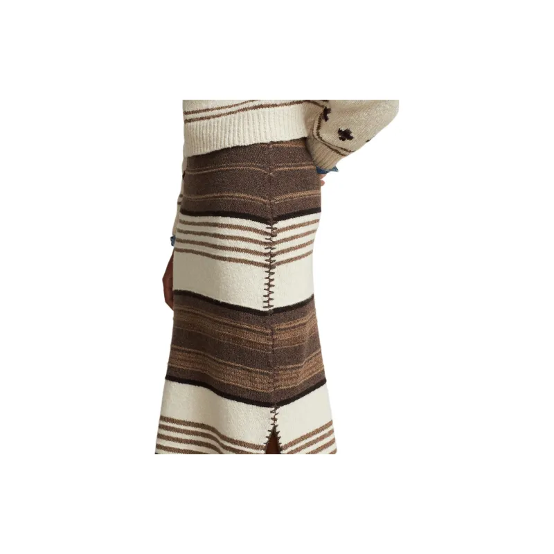 Polo Ralph Lauren Naiomi Glasses Collection FW24 Knit Long Skirts Women's Brown-3