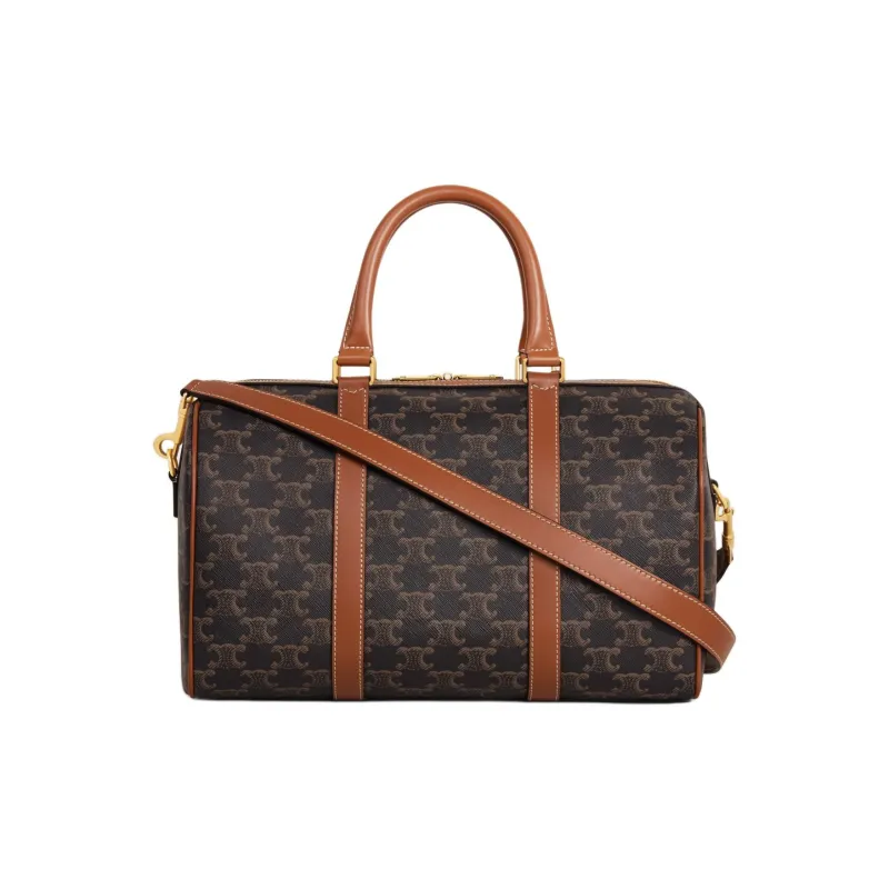 CELINE Cow Leather Boston Bag, Shoulder Bag, Crossbody Bag, Handbag Women's Tawny-2
