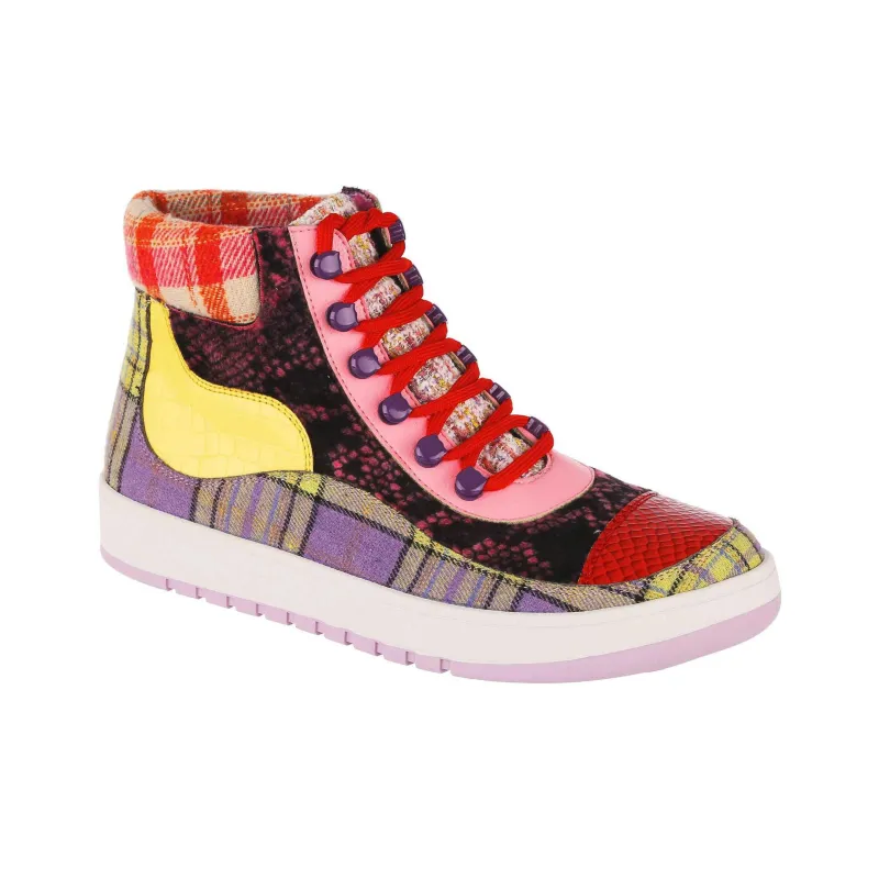 IRREGULAR CHOICE Stoney Beach Slip-Resistant High-Top Skateboard Shoes Women's Fuchsia-2