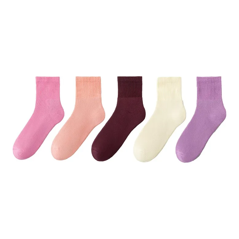 MIIOW Mid Calf Socks Women's 5 Pack-0