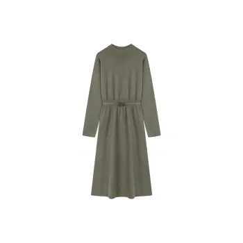 IHIMI Long-Sleeved Dresses Women's Gray Green