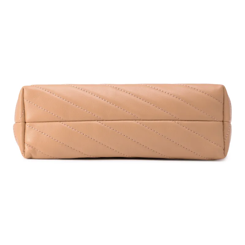 TORY BURCH Kira Leather Leather Crossbody Bag Shoulder Bag Regular Women's Pink Brown-3