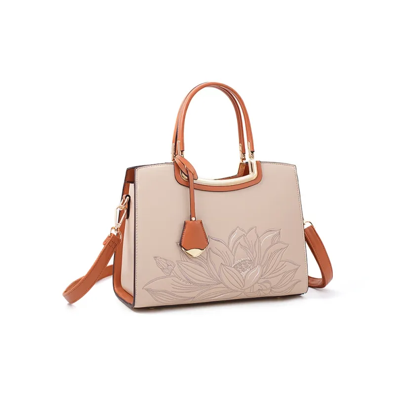 Vigno Synthetic Leather Mommy Bag Crossbody Handbag Regular Women's Apricot/Blue-37