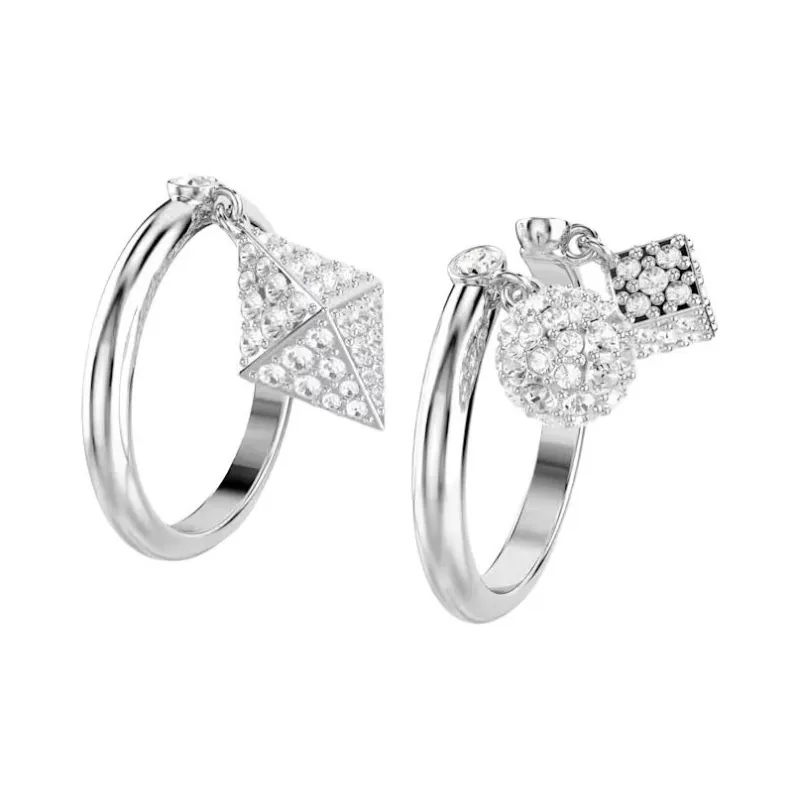 Swarovski Rhodium Plated Rings Women's White-1