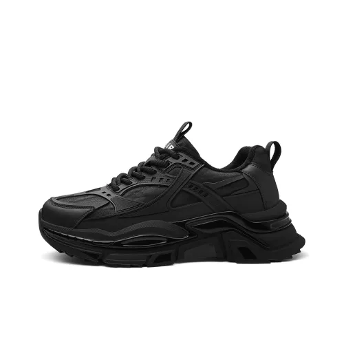 JEEP SPIRIT Chunky Sneakers Men Low Top Black