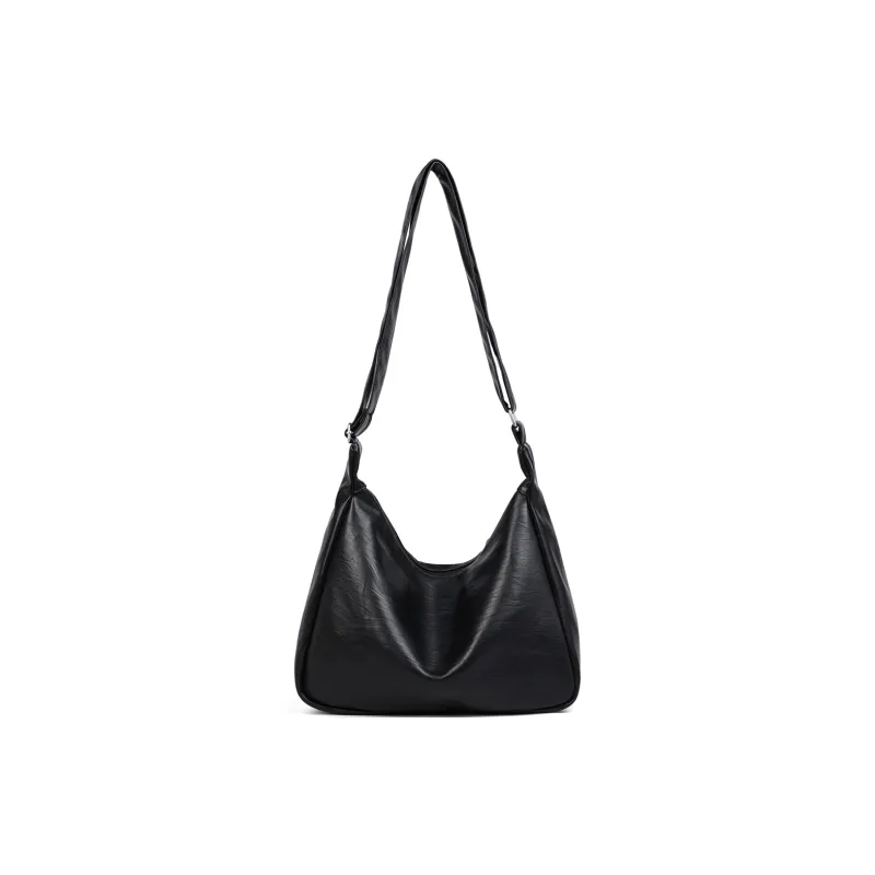 PT'SON Synthetic Leather Underarm Shoulder Bag Regular Women's Coffee/Black-12