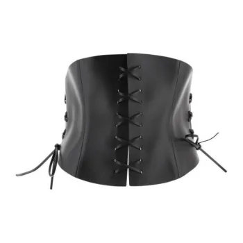 DIOR Calfskin Leather Belts Women's Black 26CM Wide