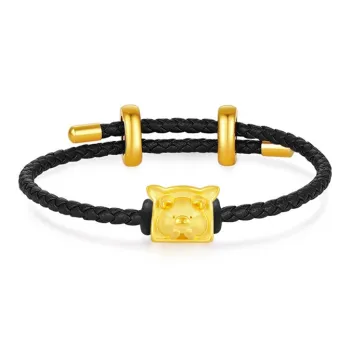HAPPY BEAN Gold Bracelet Unisex