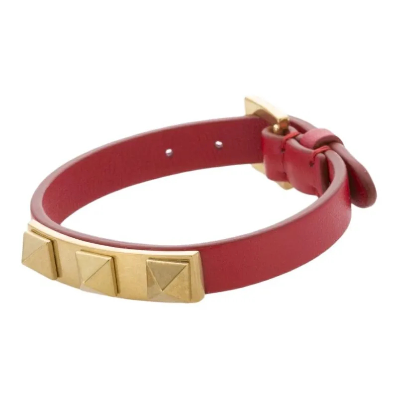 Valentino Calfskin Bracelets Women's Red-0