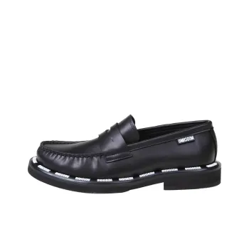 MOSCHINO Contrasting Logo-trim Loafers