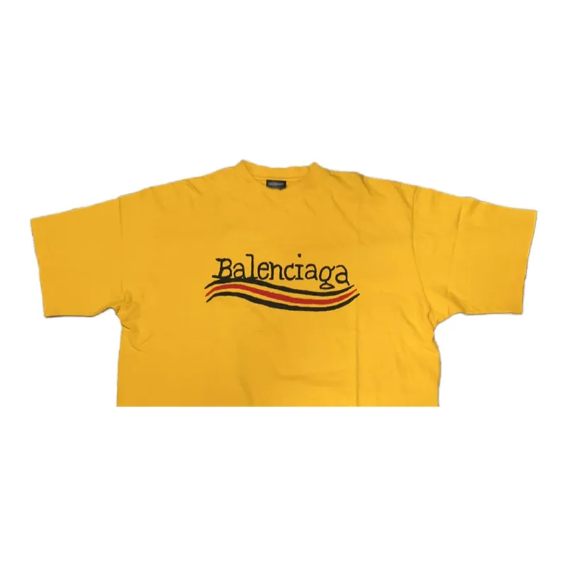 Balenciaga T Shirt Regular Fit Men's Yellow-2