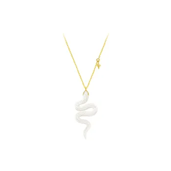 CHOW TAI FOOK White Shell Good Luck Necklace Women's