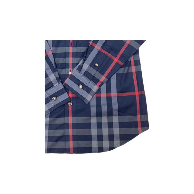 Burberry Shirts Men Dark Blue-5