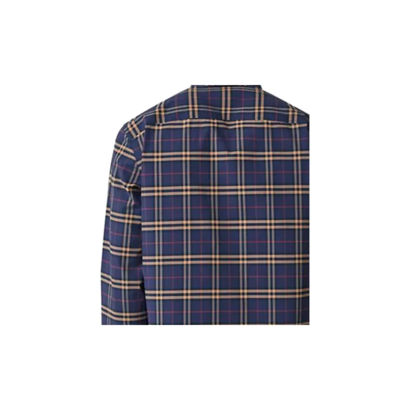 Burberry Shirts Men Blue-4