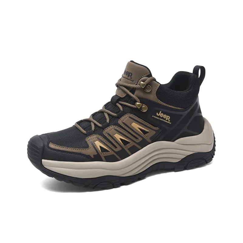 Jeep Anti-Slip Wear-Resistant Mid-Top Trekking Shoes Men's-0