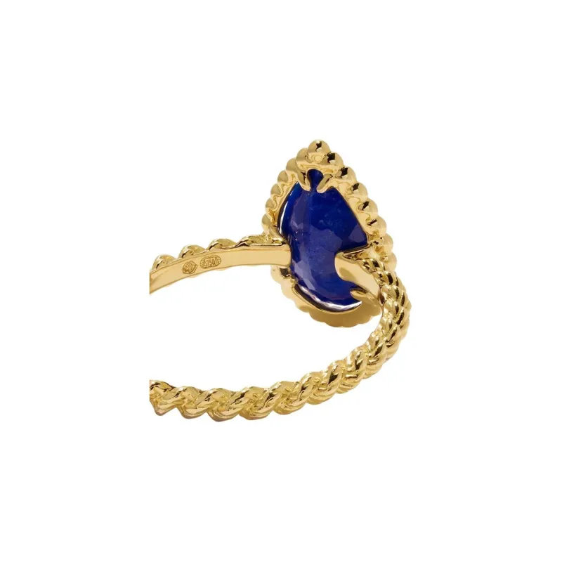 Boucheron 18kt Yellow Gold Serpent Bohème Lapis Lazuli Ring-2