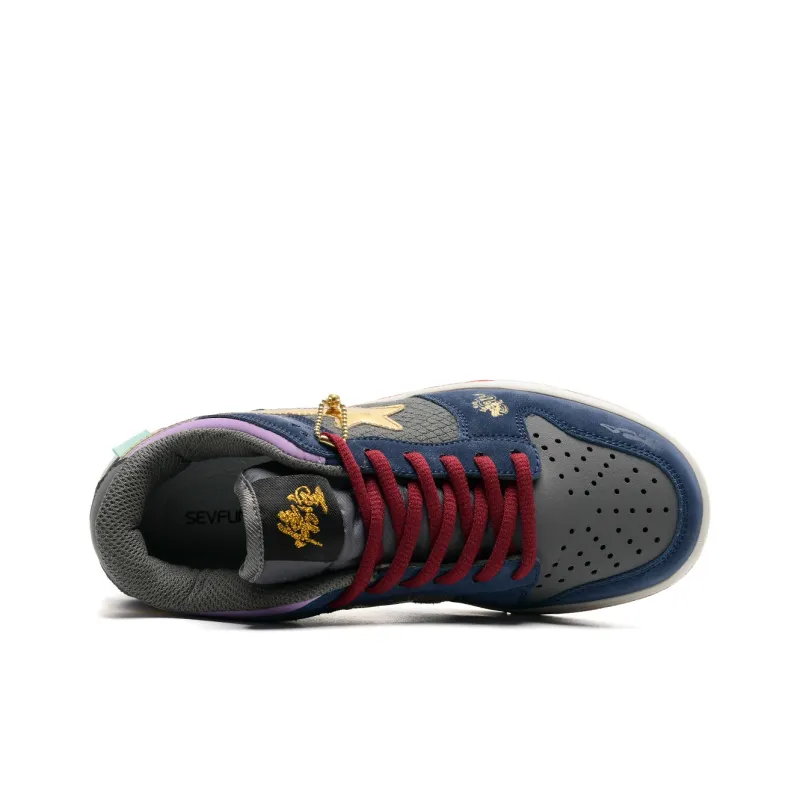 7 SEVFUN Slip Resistant Low Top Skateboard Shoes Unisex Wukong Blue-53