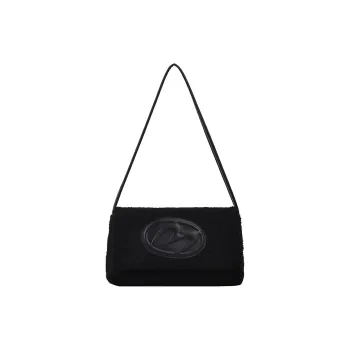 JIANMU Plush Shoulder Bag Regular Women's Black/Coffee/Brown/White