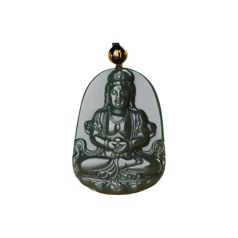 Jing Ruyu Hetian Jade Necklaces Green Jade Unisex-0