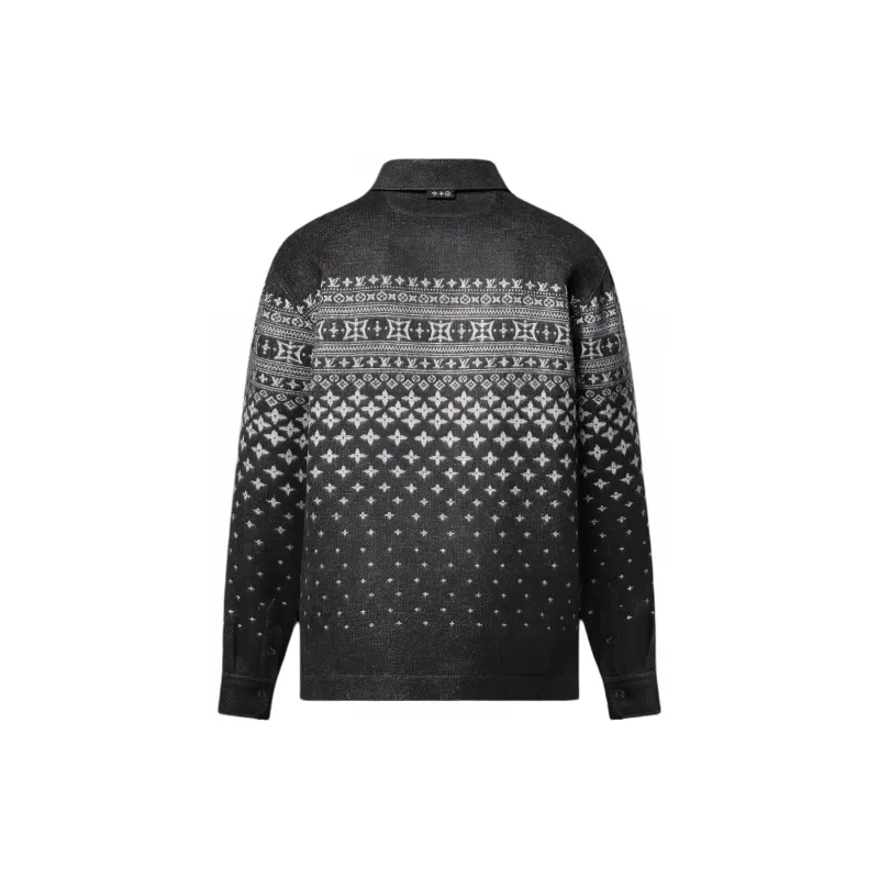 LOUIS VUITTON Silk Cashmere And Wool Blend Double Face Jacquard Overshirt-1