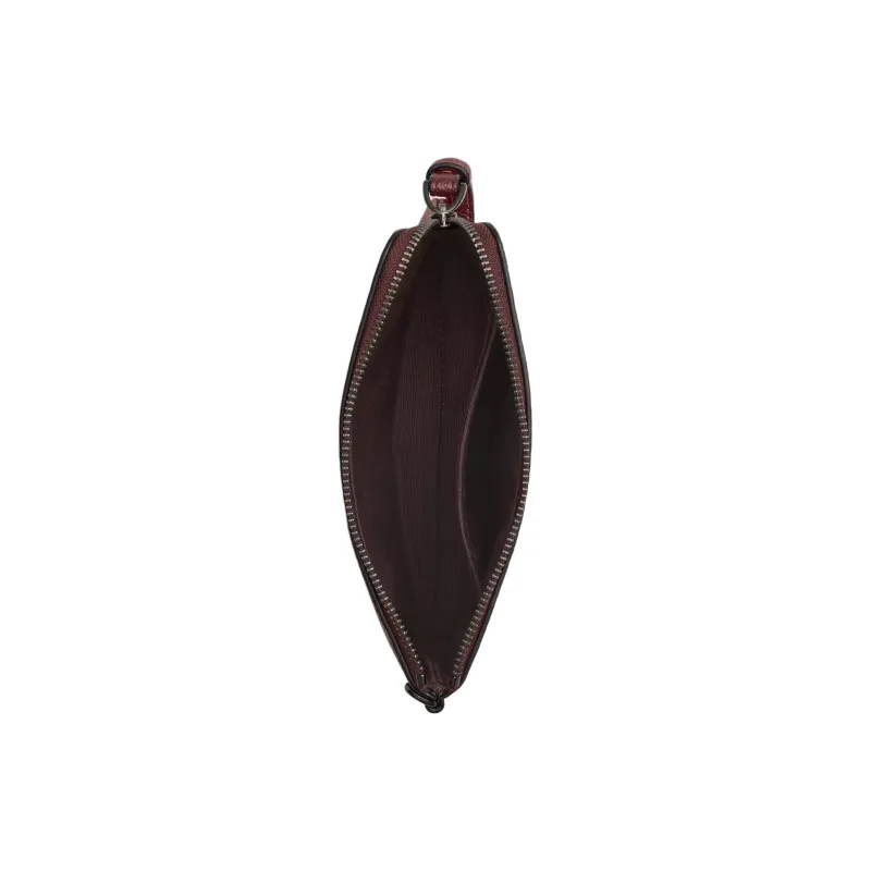 COACH Boxed Coated Canvas Clutch Small Size Women's Wine Color-1