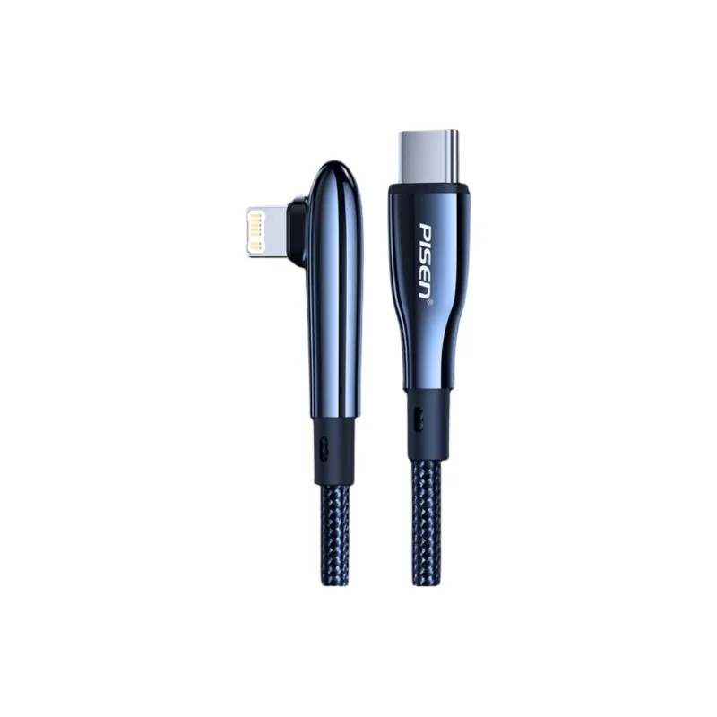 Pinsheng Elbow Cables 1.3/2.1m One Drag One Type-C To Lightning Extended Length 2m Shockproof Cables-4