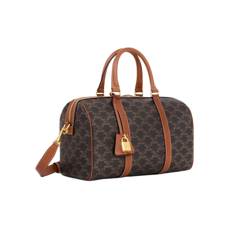 CELINE Cow Leather Boston Bag, Shoulder Bag, Crossbody Bag, Handbag Women's Tawny-1