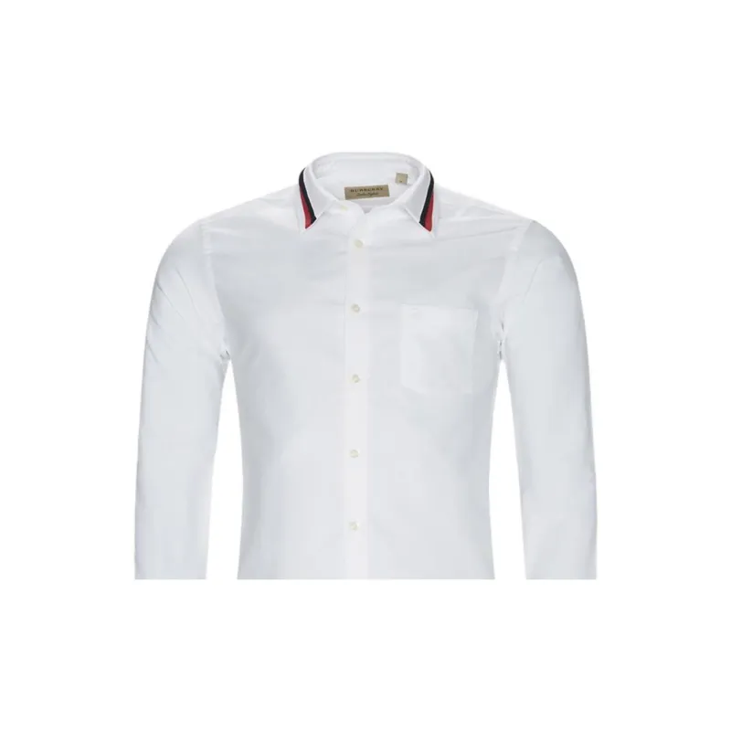 Burberry Shirts Men White-3