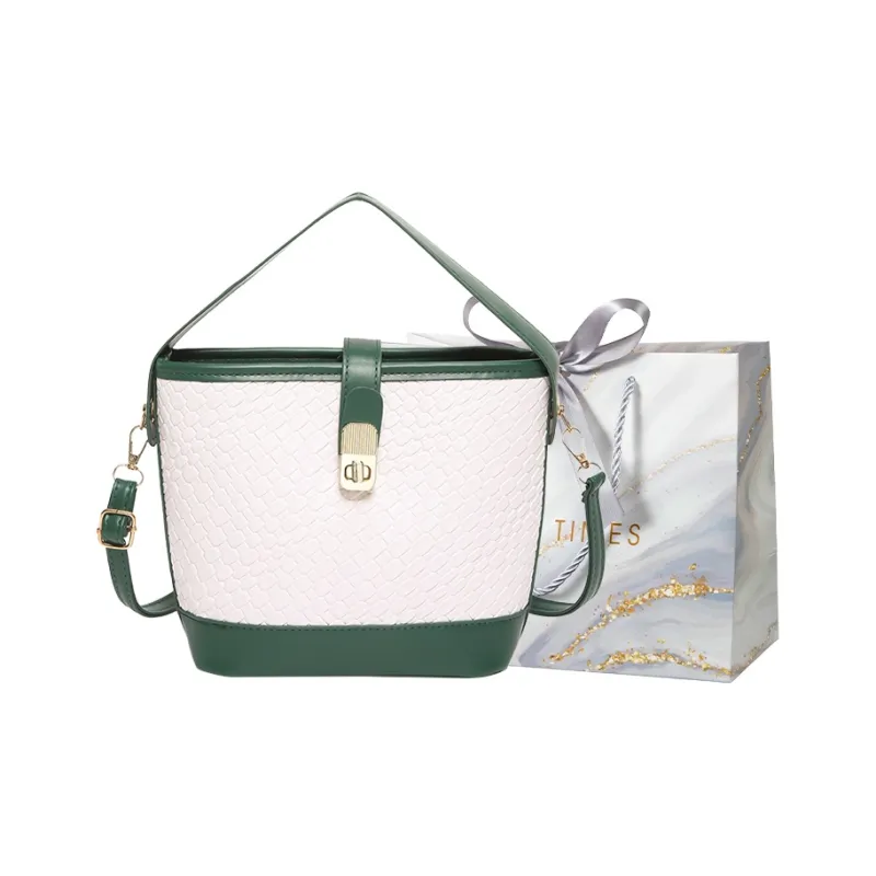 Miss Angel PU Bucket Bag, One Shoulder Handbag Women's Multicolor-6