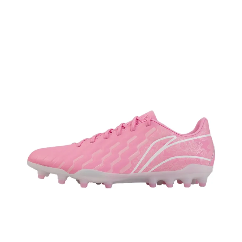 LiNing MG Rubber Short Studs Artificial Ground Cushioning Anti Slip And Wear Resistant Soccer Shoes Men's Pink-0