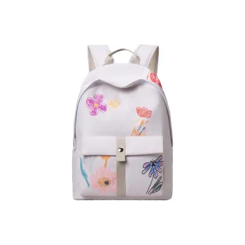 FINITE LOOP Recycled Material Student Backpack Regular Unisex Beige