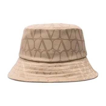 Valentino Cotton Polyester Bucket Hats Women's Light Brown